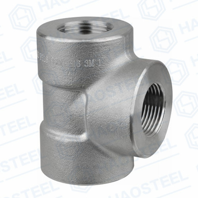 Forged Socket Thread Tee BSP Industrial Pipe Fittings ASTM 904L