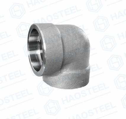 DIN2605 Industrial Pipe Fittings Forged Socket Weld Elbow NPT Thread